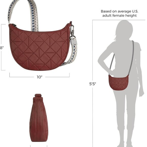 Anti-Theft Boho Crescent Crossbody - Picture 2 of 12